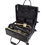 Protec Double Horn Case w/ Wheels- IPAC