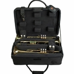 Protec Triple Horn Case w/ Wheels- IPAC