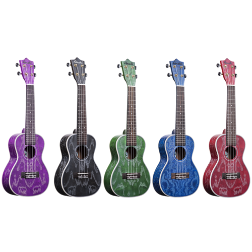 Amahi Classic Quilted Ash Conert Uke