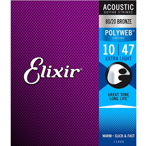 Elixir Acoustic 80/20 Bronze w/ Polyweb Coating