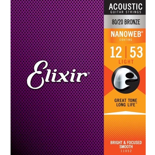 Elixir Acoustic 80/20 Bronze w/ Nanoweb Coating