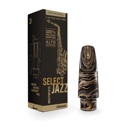 D'Addario Select Jazz Marbled Alto Saxophone Mouthpiece- Choose 5M or 6M